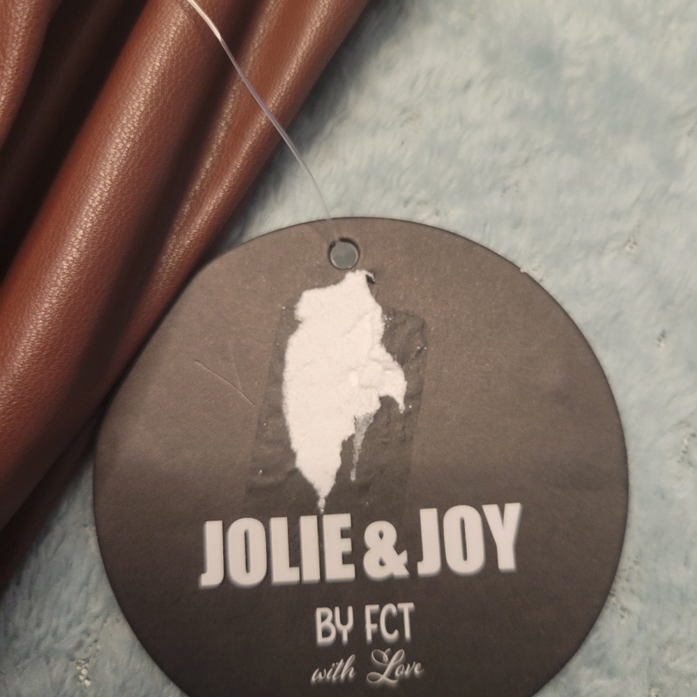 NEW JOLIE & JOY BROWN FAUX LEATHER LEGGINGS-SIZE XL-NWT - Picture 14 of 16
